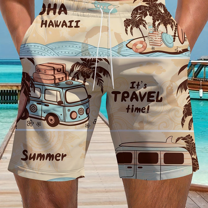 Costume da spiaggia con stampa hawaiana