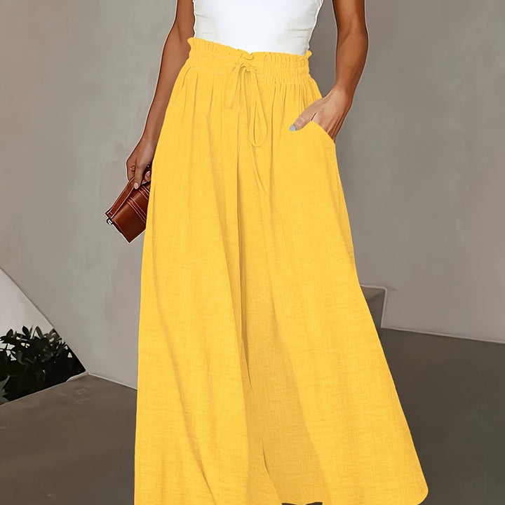 Pantaloni  da donna a vita alta e gamba larga