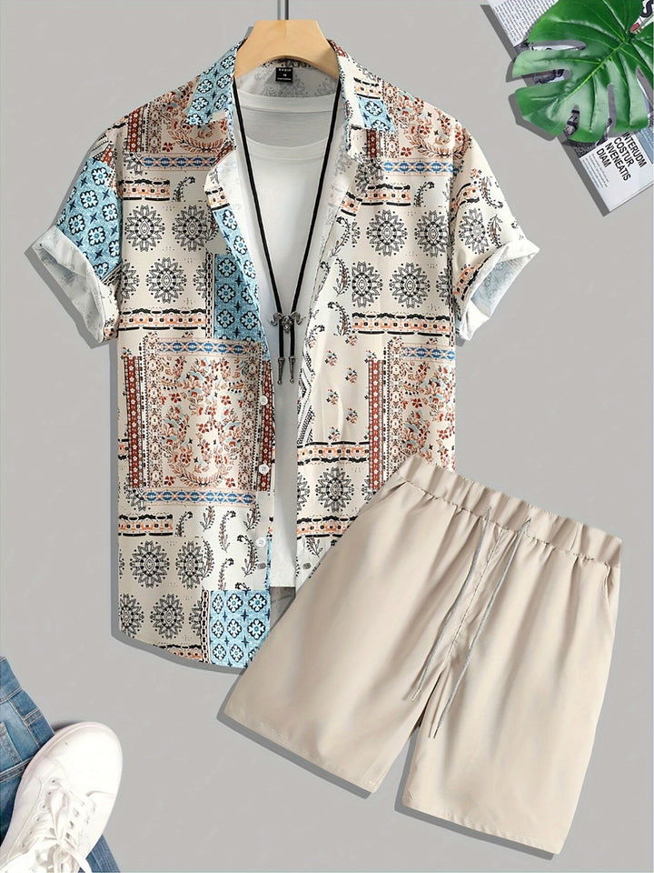Completo con stampa tropicale