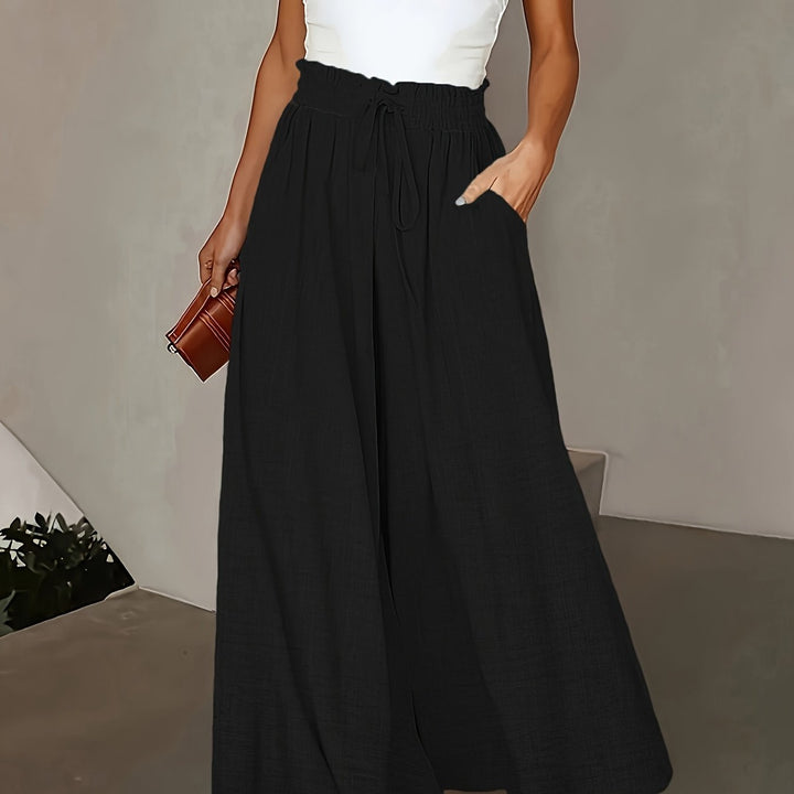 Pantaloni  da donna a vita alta e gamba larga