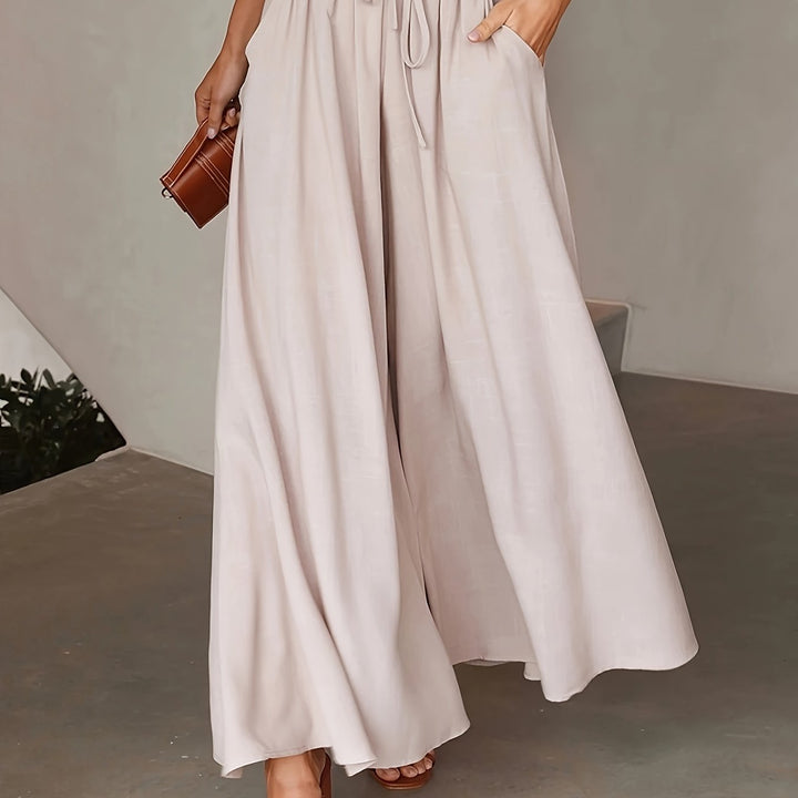 Pantaloni  da donna a vita alta e gamba larga