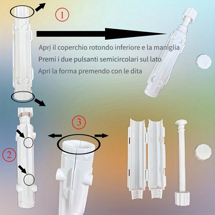 Set di 2 stampini per sushi in plastica per preparare facilmente palline di riso
