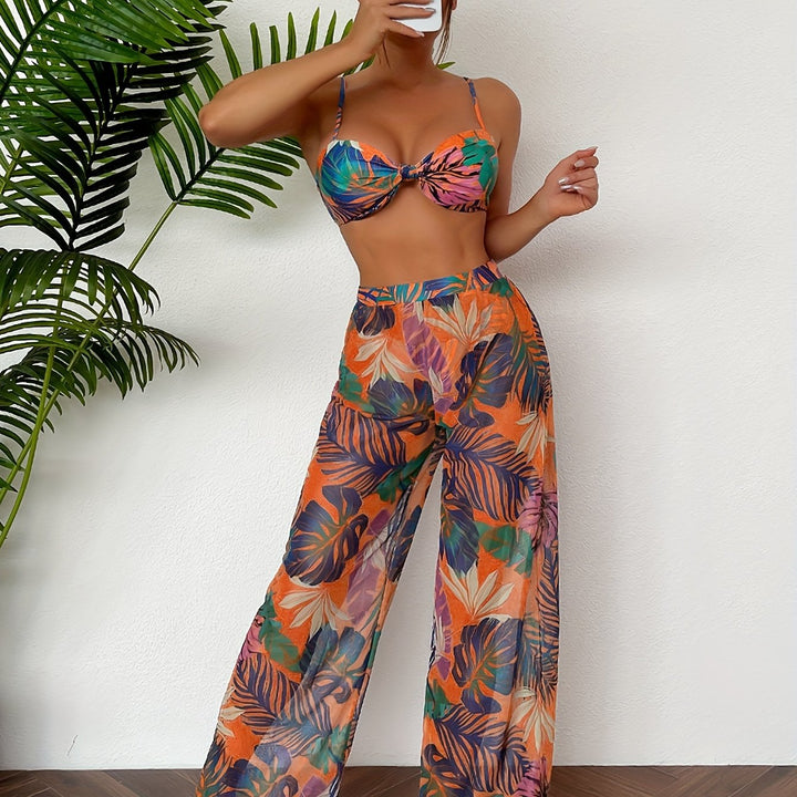 Bikini a vita alta set da 3 pezzi