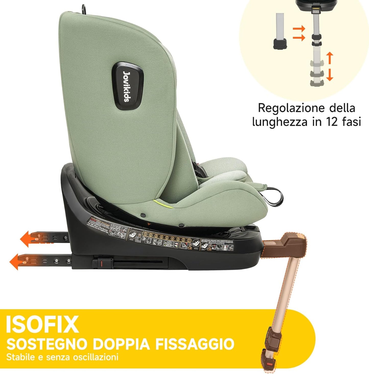 Seggiolino i-Size Girevole 360° 0-12 Anni