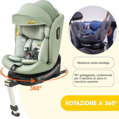 Seggiolino i-Size Girevole 360° 0-12 Anni