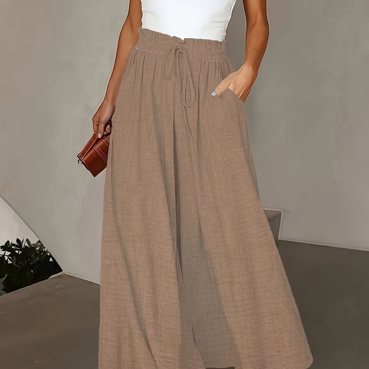 Pantaloni  da donna a vita alta e gamba larga