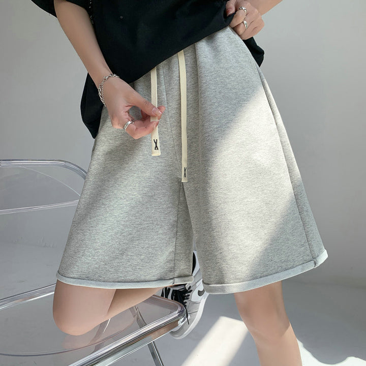 Pantaloncini casual dritti sottili snellenti estivi da donna in rayon