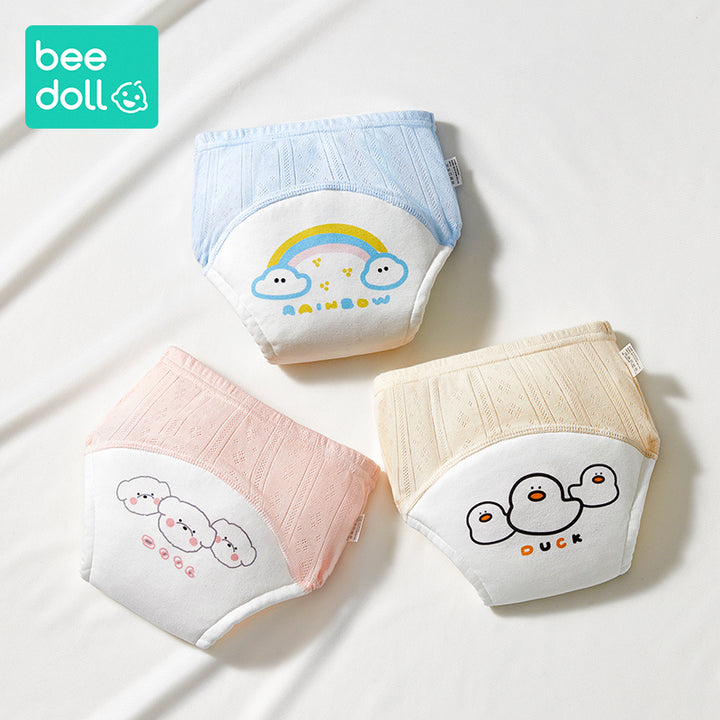 Mutandine per l'addestramento al vasino per bambine, estive, da uomo, per bambini, anti-urina, per bambini, pantaloni per pannolini ad anello, gadget utile
