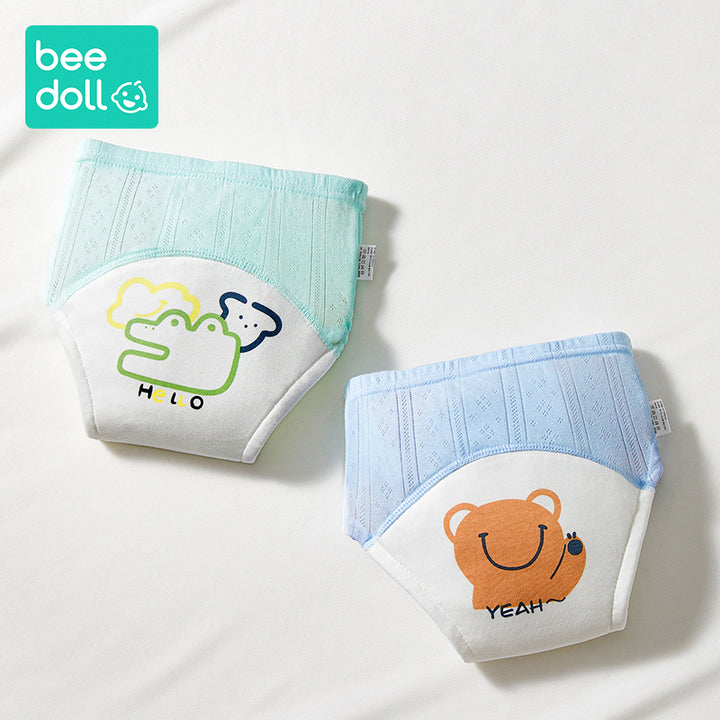 Mutandine per l'addestramento al vasino per bambine, estive, da uomo, per bambini, anti-urina, per bambini, pantaloni per pannolini ad anello, gadget utile