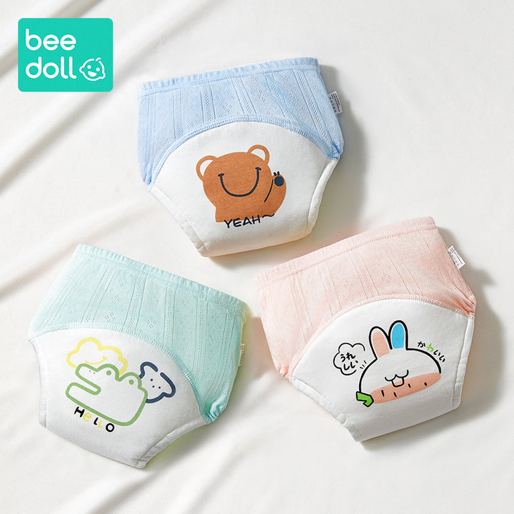 Mutandine per l'addestramento al vasino per bambine, estive, da uomo, per bambini, anti-urina, per bambini, pantaloni per pannolini ad anello, gadget utile