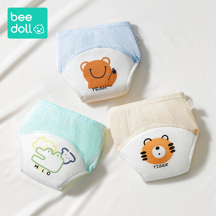 Mutandine per l'addestramento al vasino per bambine, estive, da uomo, per bambini, anti-urina, per bambini, pantaloni per pannolini ad anello, gadget utile