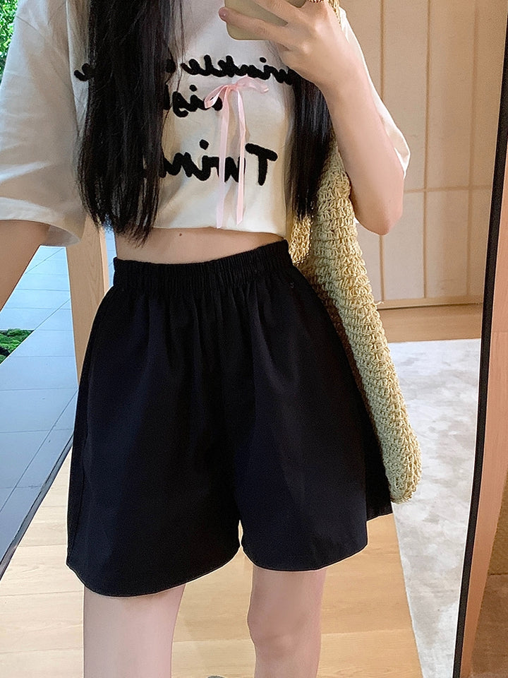 Abbigliamento da donna taglie forti, abbigliamento da lavoro snellente da donna taglie forti, pantaloncini da donna estate 2025, nuovi arrivi, pantaloni casual stile K, pantaloni larghi a gamba larga 