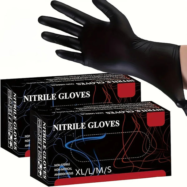 50/100PZ Guanti monouso in nitrile nero