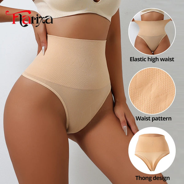 Flarixa Slip modellante a compressione senza cuciture, perizoma contenitivo per donna, vita alta, più snellente
