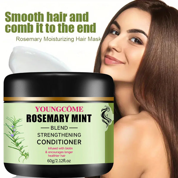 Maschera idratante per capelli al rosmarino, ripara i danni, i capelli secchi e crespi, alla cheratina, lisciante, lucidante, nutriente, ripara e ripristina i capelli danneggiati.