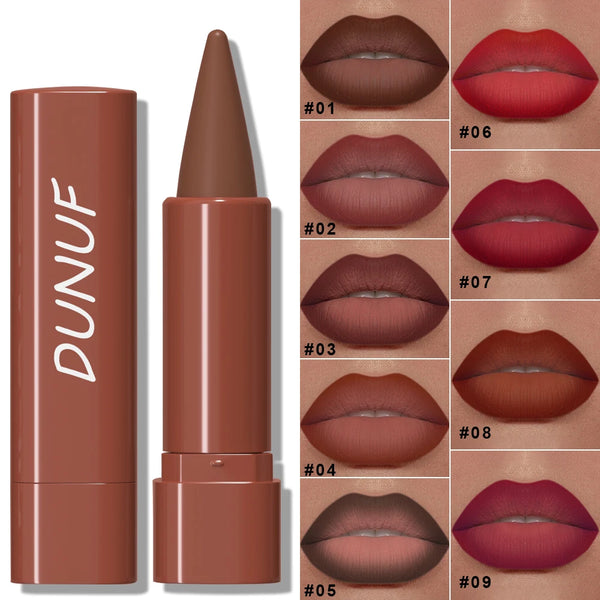 Matita labbra sfumata con finitura opaca vellutata. Rossetto dall'applicazione fluida per labbra definite ed eleganti.