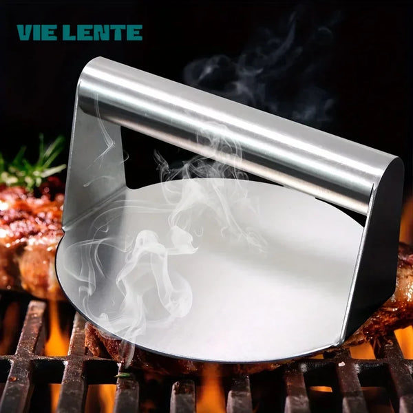Pressa per hamburger in acciaio inox, schiacciapatate, stampo circolare per pressare la carne, per salumi, accessori da cucina