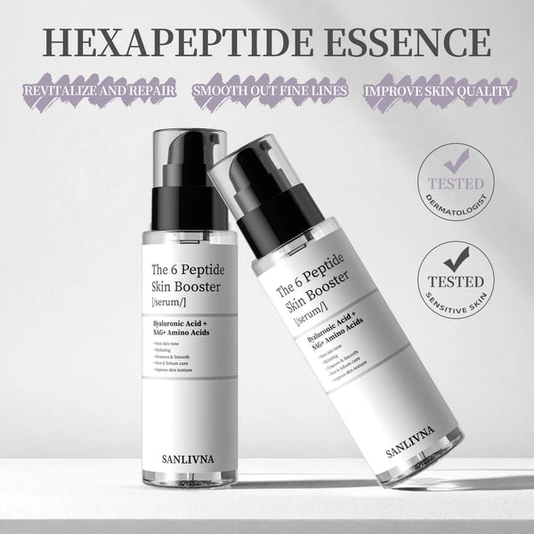 Il set per la cura della pelle rinfrescante per il viso con 6 peptidi contengono il collagene per migliorare le linee sottili, illuminare la pelle, idratare e nutrire