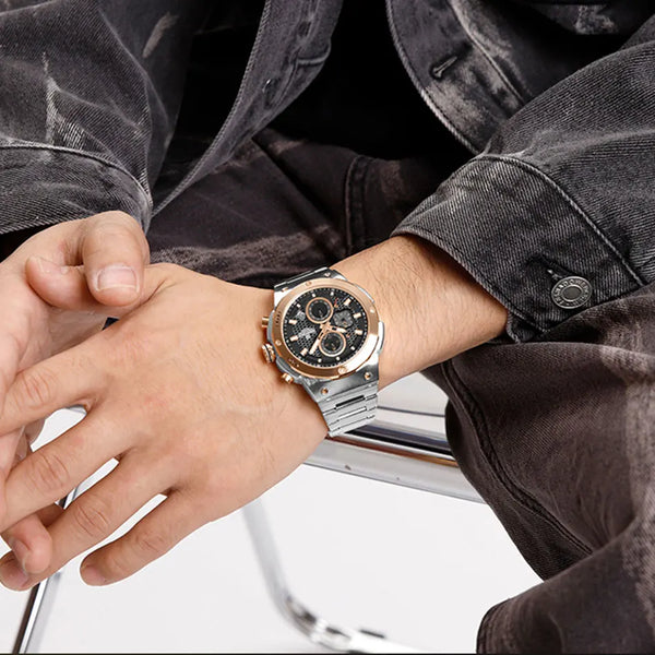 NAVIFORCE Orologio da uomo al quarzo  impermeabile in acciaio inossidabile