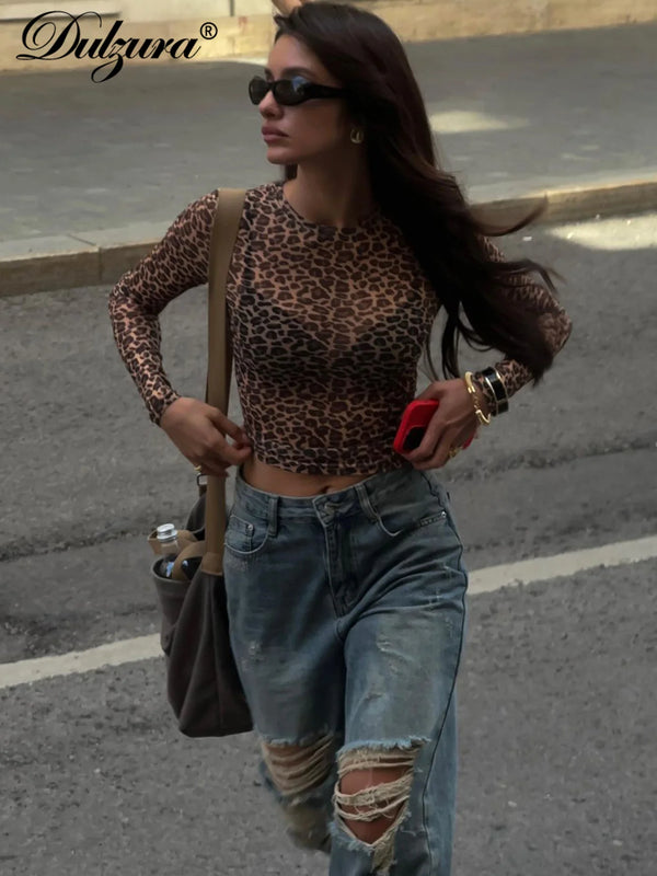 Dulzura maglia Con stampa leopardata