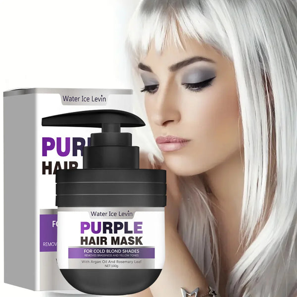 Maschera per capelli alla cheratina viola, riparatrice per capelli danneggiati, maltrattati, idratante, nutriente, riparatrice, balsamo per la cura dei capelli.