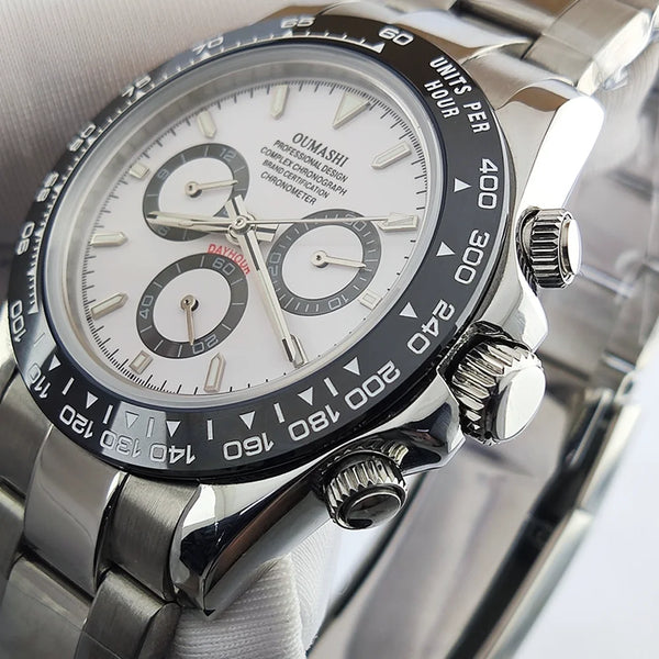 Orologio da 39 mm Quadrante cronografo Vetro zaffiro