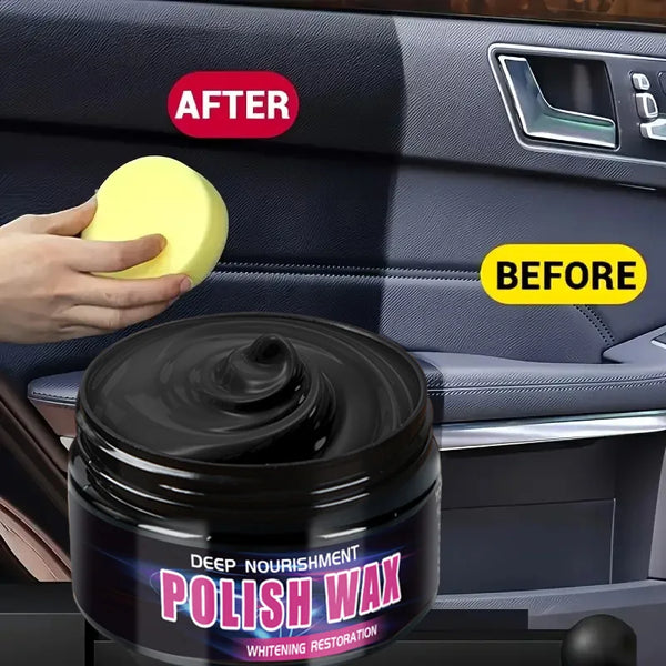 Cera lucidante universale per la riparazione di pelle e plastica - Crema rigenerante per interni auto per la cura di pelle/plastica/gomma