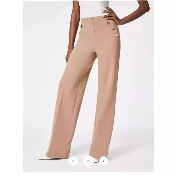 Pantaloni da donna primaverili Bottone nero