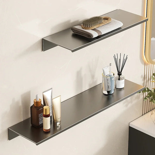 Accessori per il bagno Mensola da bagno in alluminio spaziale nero Mensola da parete per cucina Mensola portaoggetti per doccia 30-50 cm Organizzatore per soggiorno
