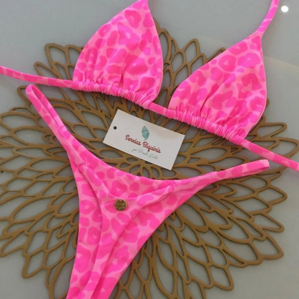 Set bikini con stampa 2025, moda estiva, costume da bagno a vita alta, costume da bagno da donna, due pezzi, costume da spiaggia