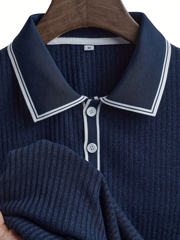 Maglietta polo blu chiaro da uomo